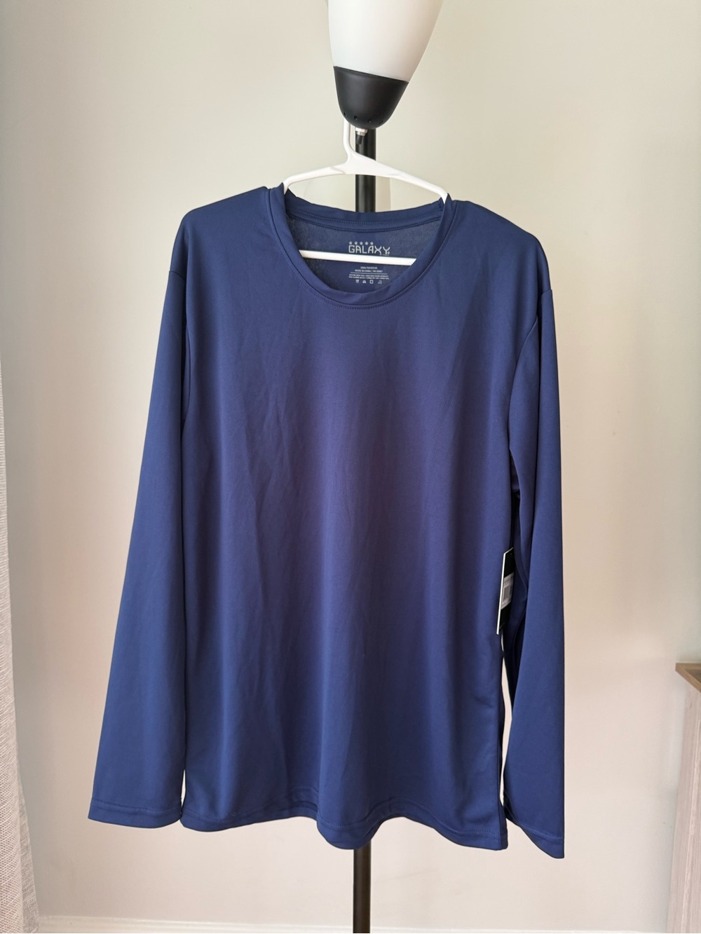 Galaxy By Harvic Men’s Long-Sleeve Crew Neck Shirt - Blue M